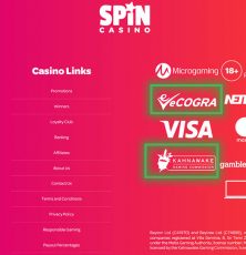 Spin Casino certificates