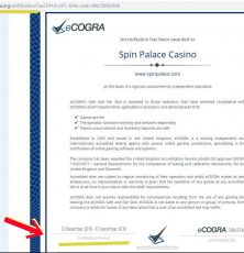 Spin casino ecogra certificate