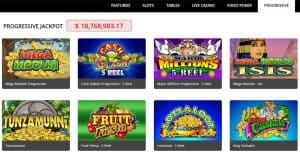 Royal Vegas progressive jackpot games