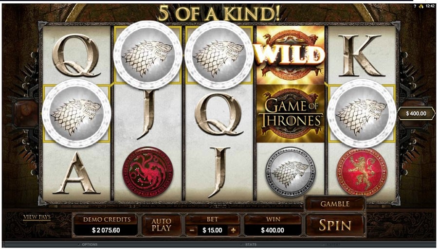 game of thrones slots at yako casino demo mode